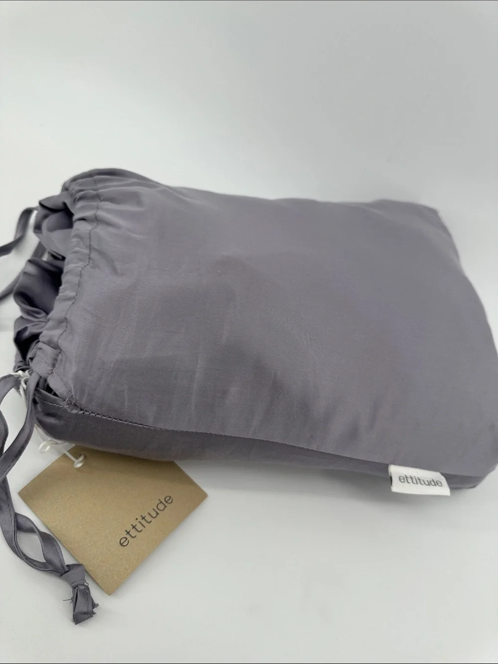 Ettitude Signature Sateen Bamboo King Duvet Cover Color Color Taro NWT